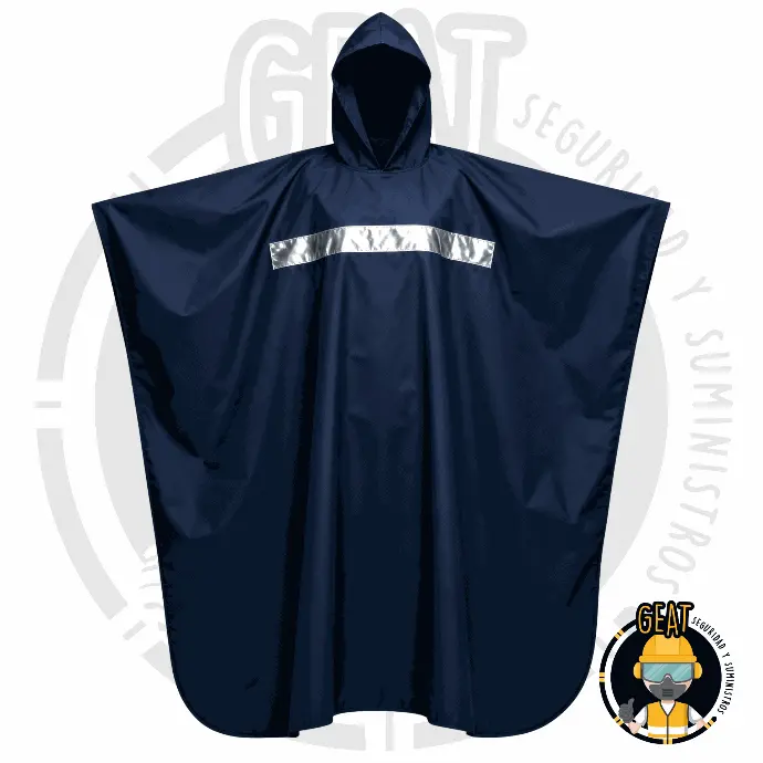 Impermeable tipo "poncho" Industrial c/reflejante (Unitalla)