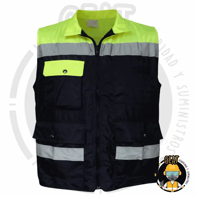 Chaleco GEAT Neón/Negro Rompevientos