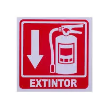 Señal de extintor de 20 x 20 cm 