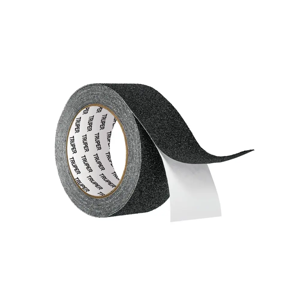 Rollo de 5 m de cinta antiderrapante negra 50mm con abrasivo