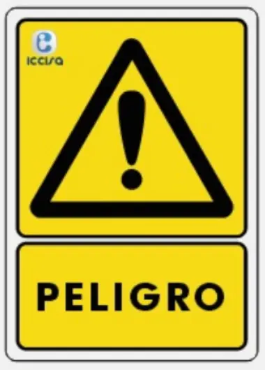 Señal de "Peligro" 25 x 35 cm