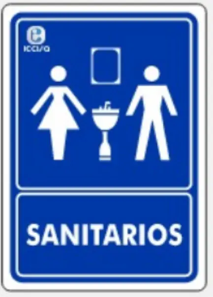 Señal de "Sanitario" 20 x 25 cm