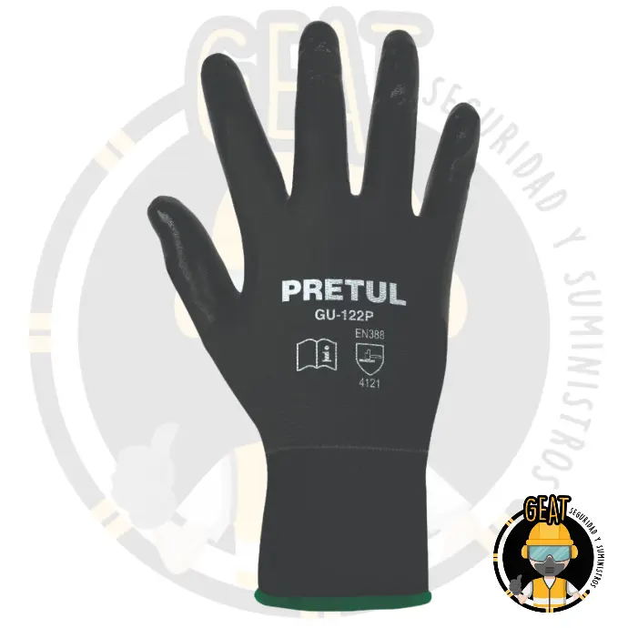 Guantes de nylon recubiertos de nitrilo, G, PRETUL