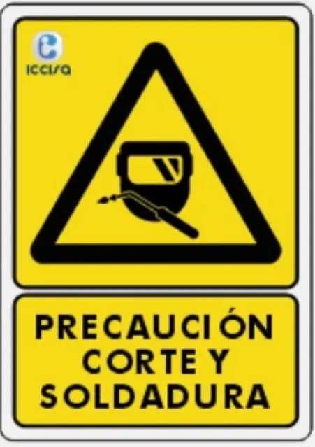 Señal de Corte Soldadura de 25x35