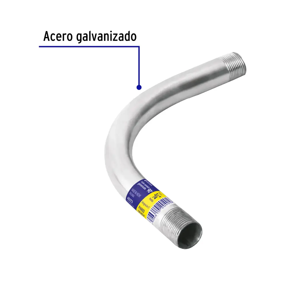 Codo Conduit 90° 3/4" pared gruesa (2 mm), et. Amarilla