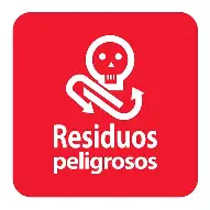 Señal de "residuos peligrosos" de 35*50 cm
