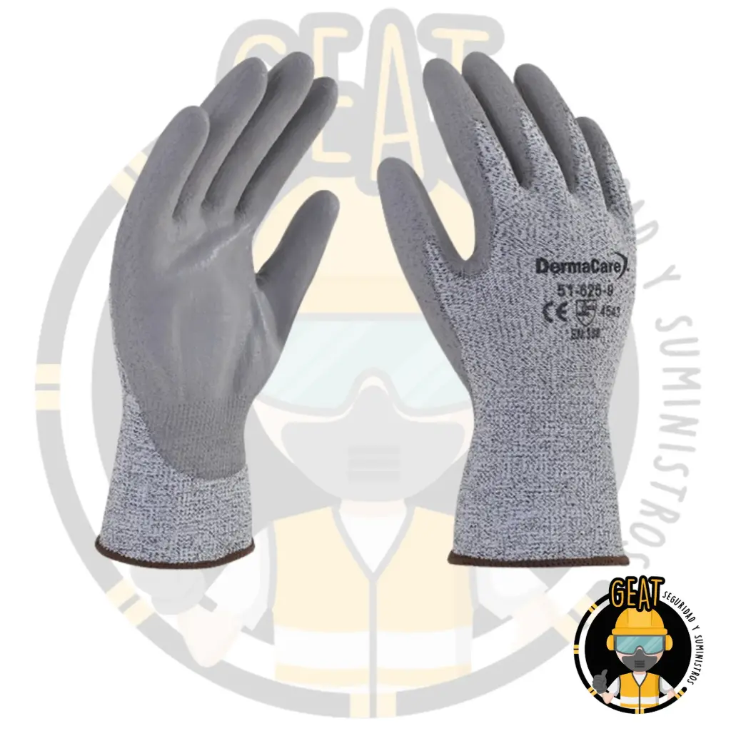 Guante Anticorte Nivel 5 de Polietileno de Alta Densidad con Poliuretano en Palma