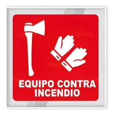 Señal "Equipo Contra Incendios" en Acrílico de  20x30 cm 