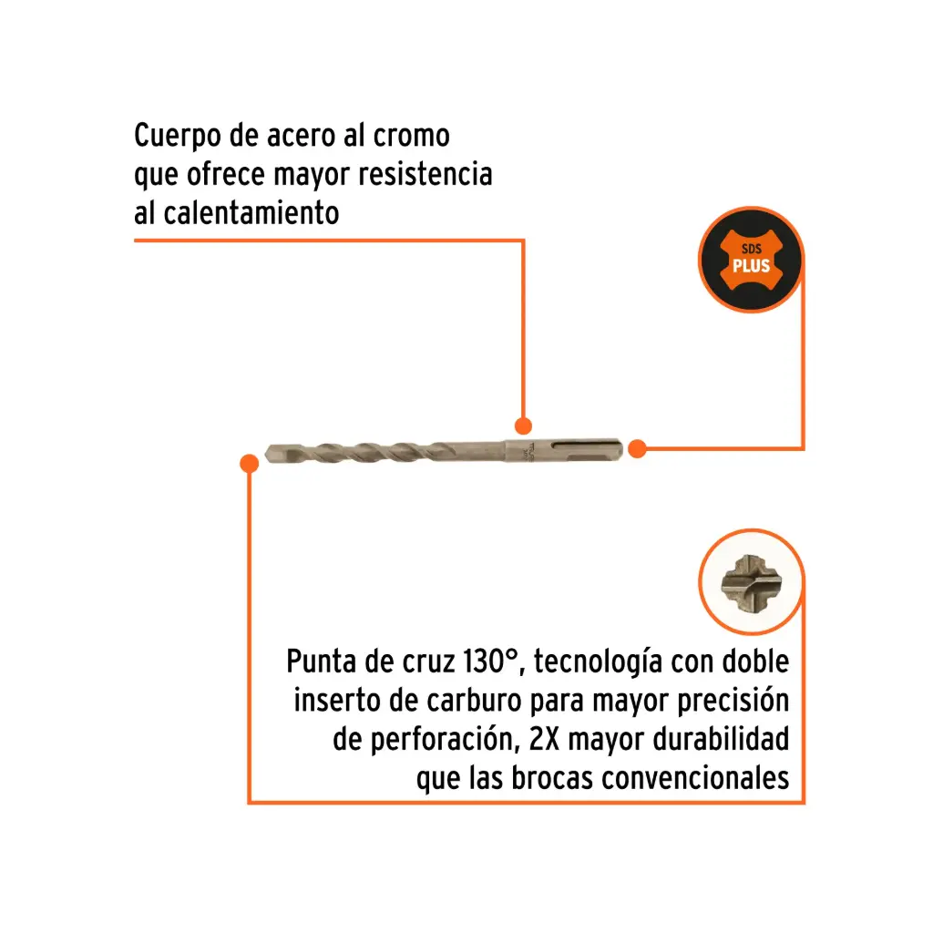 Broca SDS Plus 3/8 x 6", Truper