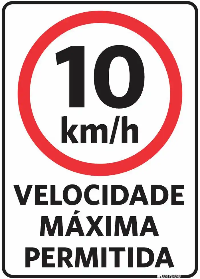 Señal de Limite de Velocidad 10 KM 25x35