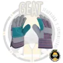 Guante de Carnaza Reforzado en Palma y Pulgar, con Mezclilla y Puño de Seguridad Derma Care