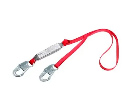 Línea De Vida Con Amortiguador Dos Brazos 3 Ganchos 1.8M