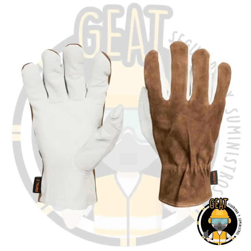 Guante De Piel De Cabra Con Dorso De Carnaza.