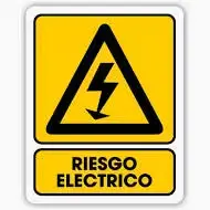 Señal "Riesgo Eléctrico" en Acrílico de  20x20 cm 