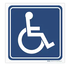 Señal "Exclusivo discapacitados" en Acrílico de  20x30 cm 