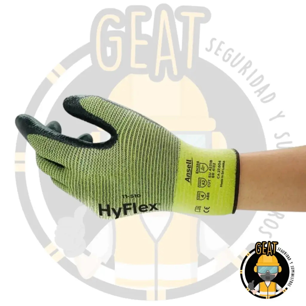 [11-510-7] Guantes de Seguridad Ansell Hyflex Amarillos (7)