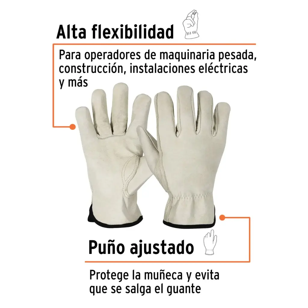 Guantes Piel De Cerdo. 