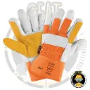 Guante De Carnaza/Loneta, Puño De Seguridad.