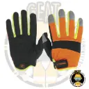 Guante Para Mecánico, Alta Visibilidad, Palma De Carnaza Sintética. 