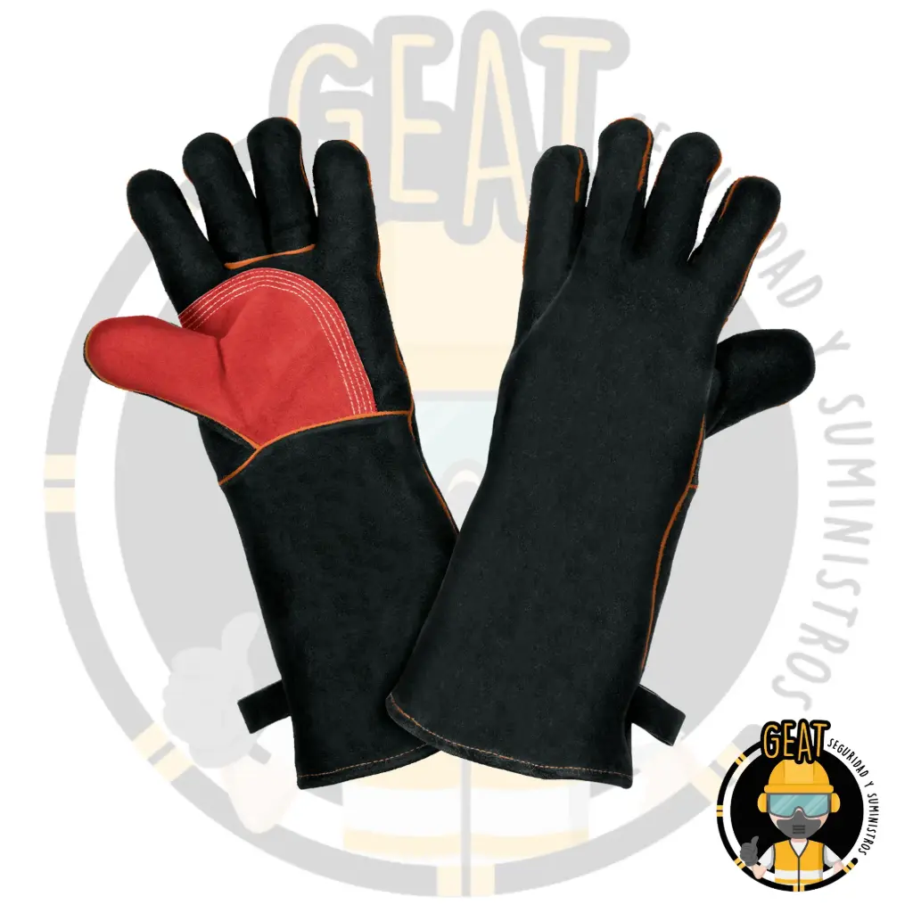 Guante De Carnaza Para Soldador, Puño Largo.