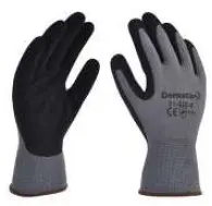 Guante Nylon Gris con Nitrilo Microporoso