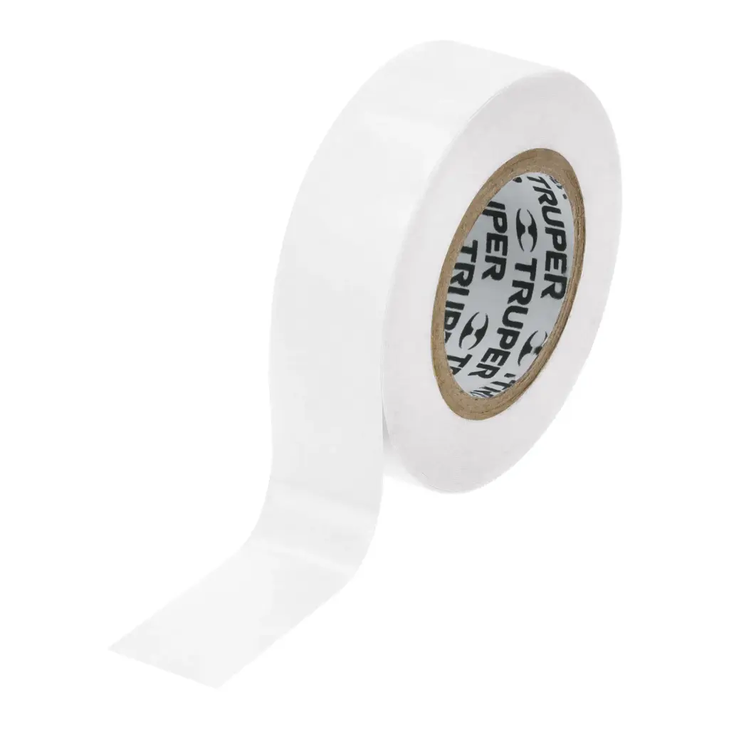 Cinta de aislar de 9 m x 19 mm, blanca, Truper 