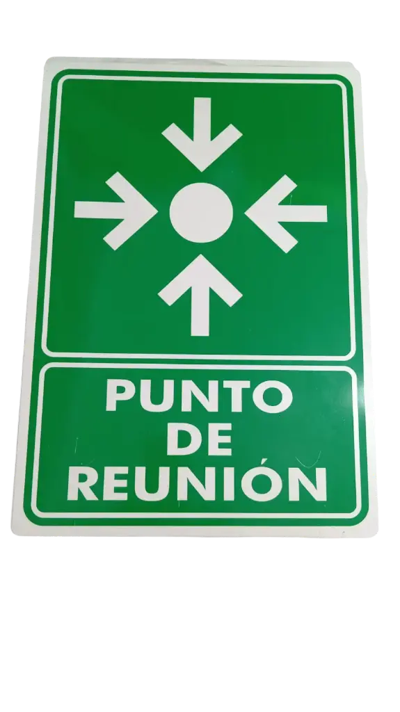 Señal de punto de reunión de 30*50 cm  