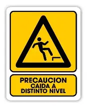señal de caida a distinto nivel 25*35 cm  