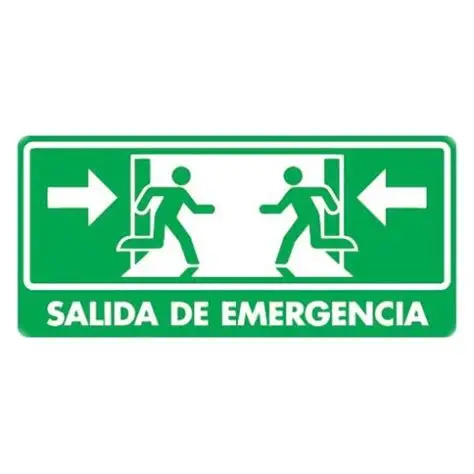 Señal de salida de emergencia 20*30 cm  