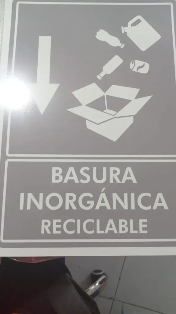 Señal de residuos inorganicos 25*35 cm  