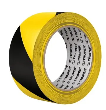Rollo de 33 m de cinta delimitadora amarilla / negro, Truper