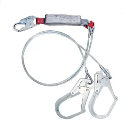 Línea De Vida Con Amortiguador Dos Brazos 3 Ganchos 1.8m