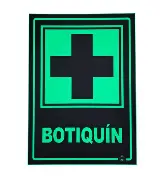 SEÑALAMIENTOS EN ESTIRENO CAL.40 MED 25 * 35 CM CON FOTOLUMINICENTE BOTIQUIN