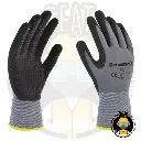 Guante de Nylon Gris con Palma de Nitrilo Microporoso y Puntos de Nitrilo