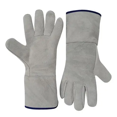 Guante Sold Gris con Hilo de Algodón "Carnaza de res gris"