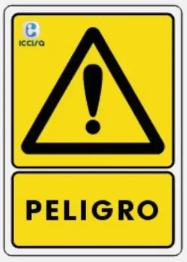 Señal de "Peligro" 25 x 35 cm