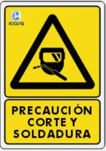 Señal de Corte Soldadura de 25x35