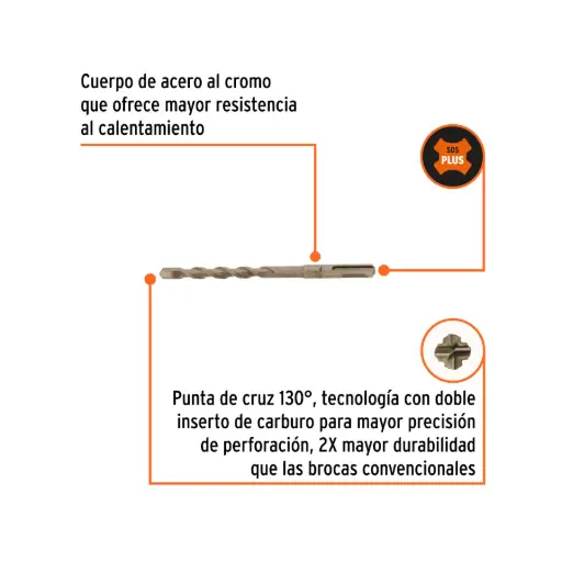 Broca SDS Plus 3/8 x 6", Truper