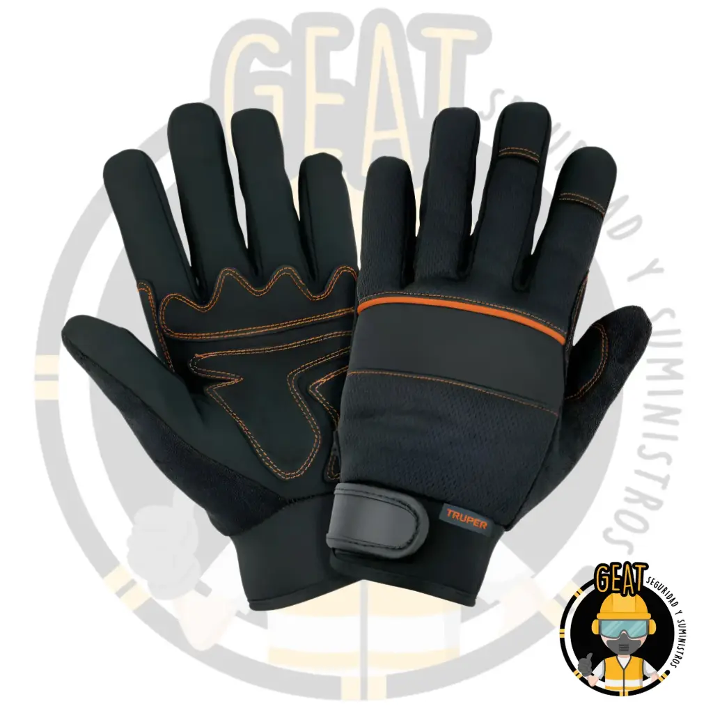 [103932] Guante Para Mecánico, Antivibración, Palma De Carnaza Sintética.