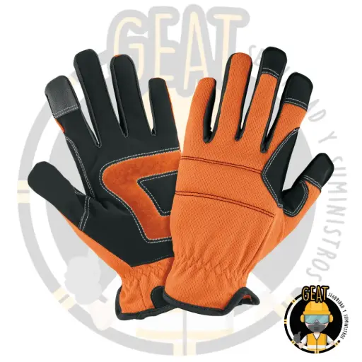 [104094] Guante Para Mecánico, Palma De Carnaza Sintética, Para Mujer.