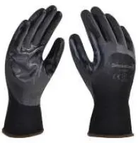 [51-905] Guante Nylon Negro con Nitrilo Sólido