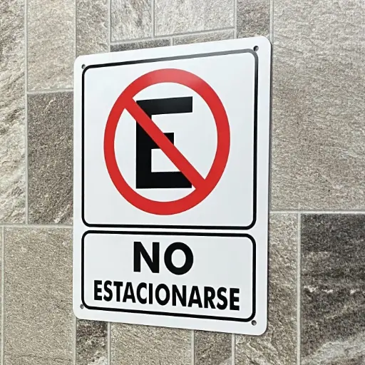 Señal "No Estacionarse" de 25 x 35