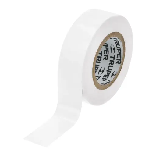 [13515] Cinta de aislar de 9 m x 19 mm, blanca, Truper 