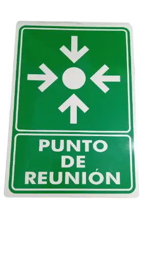 Señal de punto de reunión de 30*50 cm  