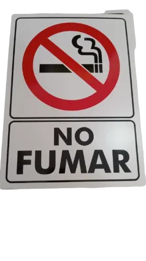 Señal de no fumar de 25*35 cm  