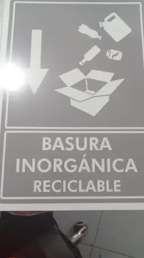 Señal de residuos inorganicos 25*35 cm  