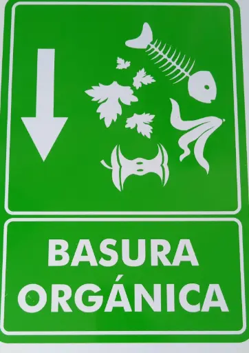 Señal de residuos organicos 25*35 cm  