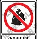 [G111] Señal de prohibido tirar basura 25*35 cm   