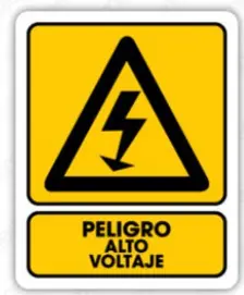 [G143] Señal "Peligro Alto Voltaje" 25 X 30