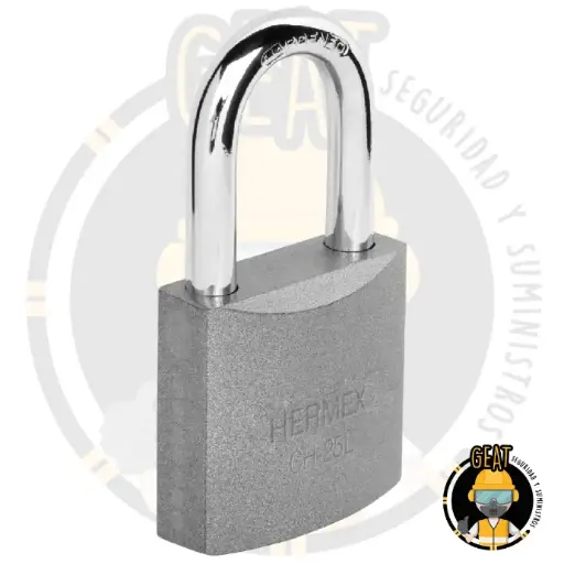 [43797] Candado de Hierro Nivel 2 con Gancho Largo Reforzado – Seguridad Básica y Resistente